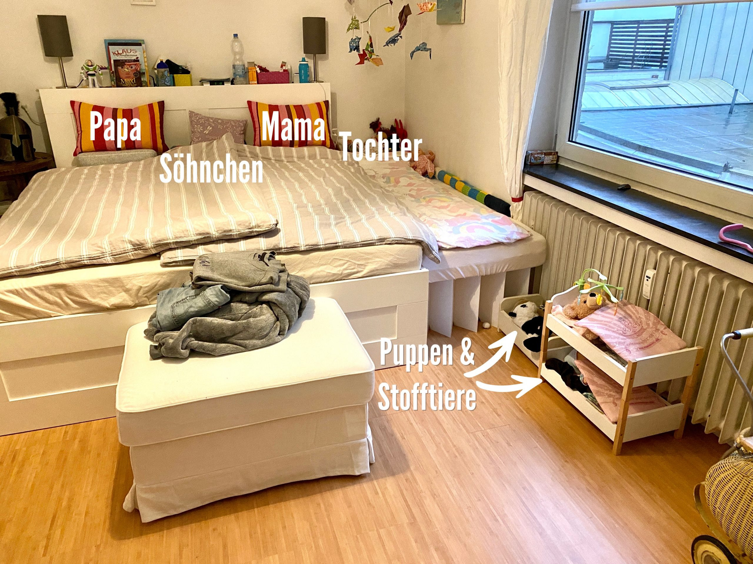 Ein)Blick In 32 Echte Familien-Schlafzimmer - Lächeln Und Winken for Schlafzimmer Und Kinderzimmer Kombinieren