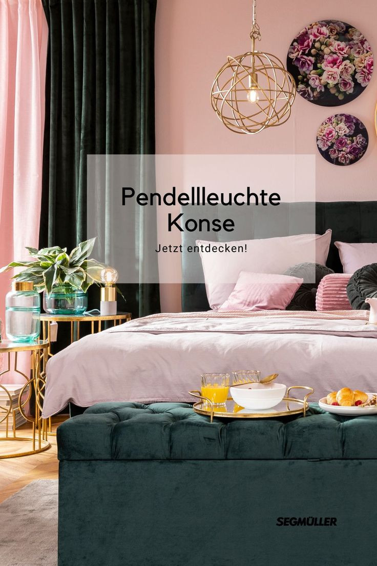 Grün Trifft Rosé - Schlafzimmer | Schlafzimmer Inspiration within Schlafzimmer Rosegold