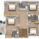 Grundriss Für Ein Schönes Haus Mit 5 Schlafzimmern Und Balkon Within Haus Mit 5 Schlafzimmer