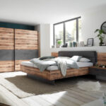 Schlafzimmer Komplett Set 4 Tlg. Alicante Bett 180 Kleiderschrank  Schwebetüren 270 Cm Nachtkommoden Braun Grau Alpine Lodge Inside Schlafzimmer Komplett Set