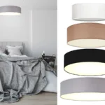 Schöne Deckenleuchte Mit Textil Schirm Rund – Schlafzimmer Deckenlicht Lampe For Lampen Für Schlafzimmer