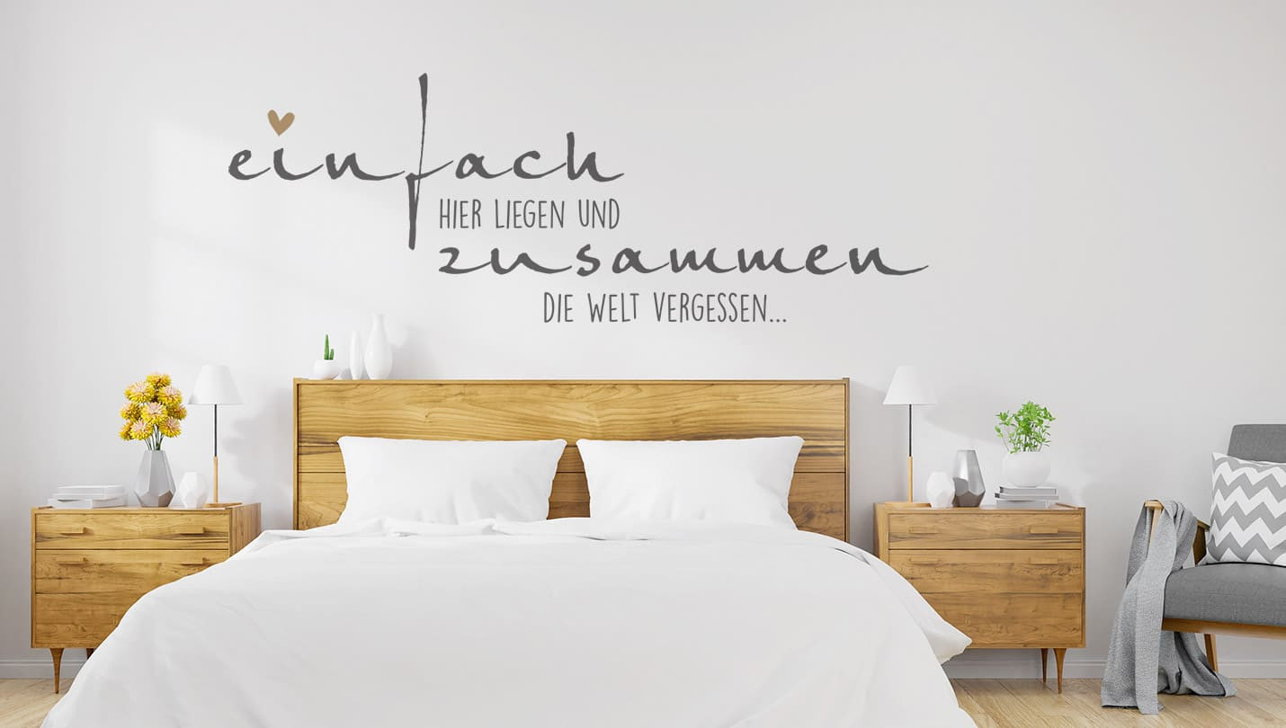 Wandtattoo Sprüche Zur Liebe | Liebessprüche | Wandtattoos.de inside Sprüche Fürs Schlafzimmer