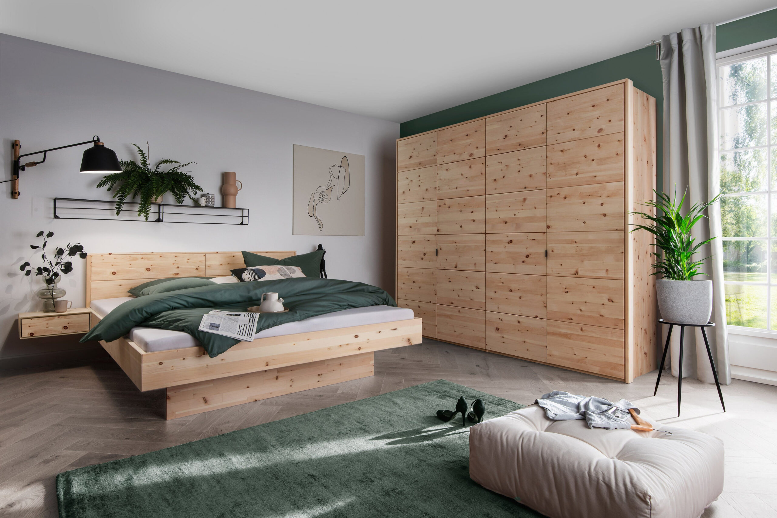 Zirbe Von Nature Living - Schlafzimmer-Set 4-Teilig Zirbenholz throughout Schlafzimmer Aus Zirbenholz