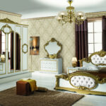 Schlafzimmer Set Barokko In Weiss/Gold 4 Teilig Intended For Schlafzimmer Weiß Gold