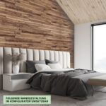 Wandverkleidung Für Das Schlafzimmer Mit Holz V3 Motiv Regarding Wandgestaltung Schlafzimmer Holz